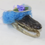 Miss Gator   Alligator Head With Hat And Wig #V824