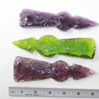 3 Glass Ornamental Tomahawk Heads #7726  Ax Axe Hatchet
