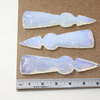 3 Opalite Ornamental Tomahawk Heads #2124  Ax Axe Hatchet