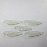 5 Opalite Ornamental Knife Blades  #6028