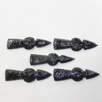 5 Obsidian Ornamental Tomahawk Heads #8125  Ax Axe Hatchet