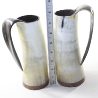 2 Horn Beer Mugs  #4133 Medievil Tankards