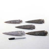 5 Stone Ornamental Spearheads  #2923  Arrowheads