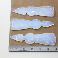 3 Opalite Ornamental Tomahawk Heads #1024  Ax Axe Hatchet