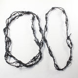3 Leather Barbed Wire Necklaces Antique Black Colored   #9531