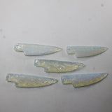 5 Opalite Ornamental Knife Blades  #212N