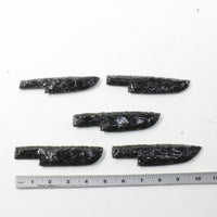 5 Obsidian Ornamental Knife Blades  #0721  Mountain Man Knife