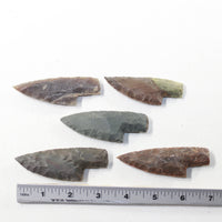 5 Small Stone Ornamental Knife Blades  #5331  Mountain Man Knife