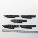 5 Obsidian Ornamental Knife Blades  #9334  Mountain Man Knife
