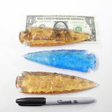3 Glass Ornamental Spearheads  #122d  Arrowheads