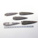 5 Stone Ornamental Spearheads  #2923  Arrowheads