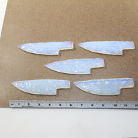 5 Opalite Ornamental Knife Blades  #4523