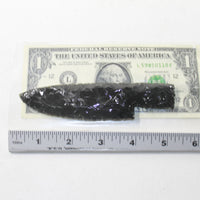 1 Obsidian Ornamental Knife Blade  #9232  Mountain Man Knife