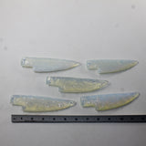 5 Opalite Ornamental Knife Blades  #212N