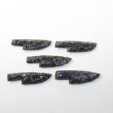 5 Small Obsidian Ornamental Knife Blades  #2923  Mountain Man Knife