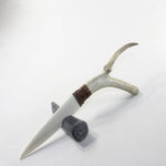 Reindeer Antler Handle Bone Blade Ornamental Knife #112d Mountain Man Knife