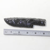 1 Obsidian Ornamental Knife Blade  #5434  Mountain Man Knife