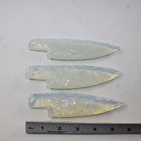 3 Opalite Ornamental Knife Blades  #7128