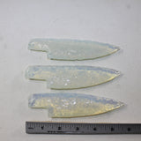 3 Opalite Ornamental Knife Blades  #7128