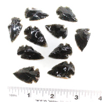 10 Obsidian Ornamental Arrowheads #671N