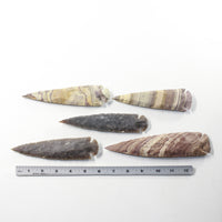 5 Stone Ornamental Spearheads  #6334  Arrowheads