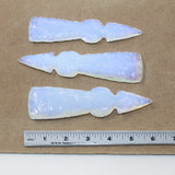 3 Opalite Ornamental Tomahawk Heads #7024  Ax Axe Hatchet