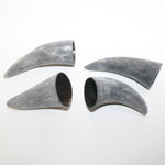 4 Raw Unfinished Cow Horn Tips #6714 Natural Colored