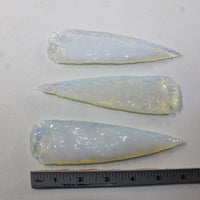 3 Opalite Ornamental Spearheads  #412N  Arrowhead
