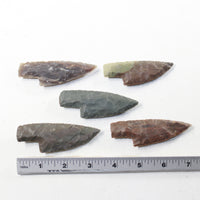 5 Small Stone Ornamental Knife Blades  #5331  Mountain Man Knife