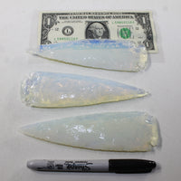 3 Opalite Ornamental Spearheads  #412N  Arrowhead
