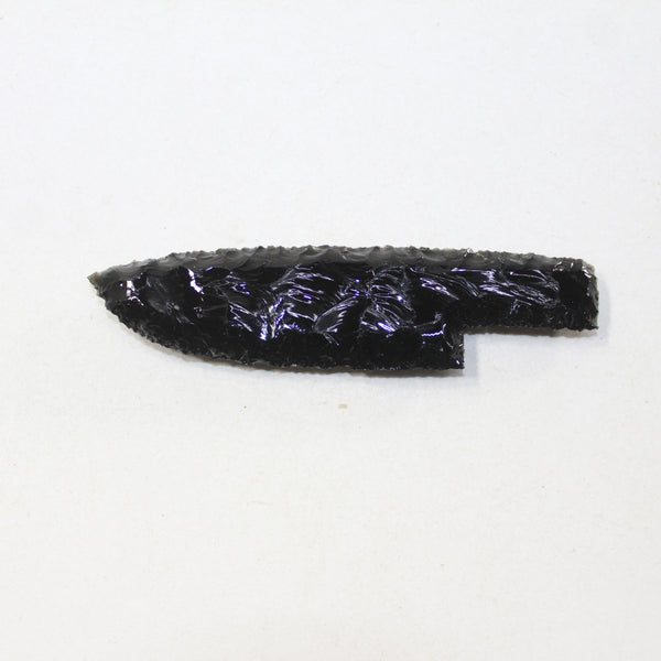 1 Obsidian Ornamental Knife Blade  #2724  Mountain Man Knife