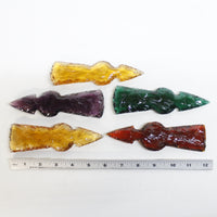 5 Glass Ornamental Tomahawk Heads #1018  Ax Axe Hatchet