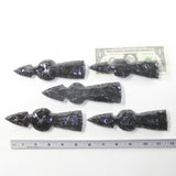 5 Obsidian Ornamental Tomahawk Heads #1732  Ax Axe Hatchet