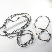 5 Leather Barbed Wire Necklaces Gray Colored   #9323