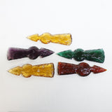 5 Glass Ornamental Tomahawk Heads #1018  Ax Axe Hatchet