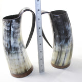 2 Horn Beer Mugs  #1833 Medievil Tankards