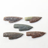 5 Small Stone Ornamental Knife Blades  #5331  Mountain Man Knife