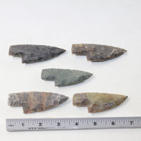 5 Small Stone Ornamental Knife Blades  #6325  Mountain Man Knife