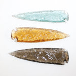 3 Glass Ornamental Spearheads  #4213  Arrowhead