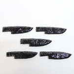 5 Obsidian Ornamental Knife Blades  #1018  Mountain Man Knife