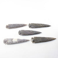 5 Stone Ornamental Spearheads  #2923  Arrowheads