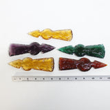 5 Glass Ornamental Tomahawk Heads #1018  Ax Axe Hatchet
