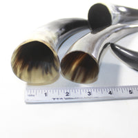 4 Polished Cow Horns #2733 Natural colored