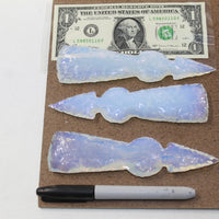 3 Opalite Ornamental Tomahawk Heads #2124  Ax Axe Hatchet
