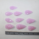 10 Pink Glass Ornamental Arrowheads  #6125  Arrowhead