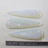 3 Opalite Ornamental Spearheads  #0920  Arrowhead
