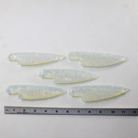 5 Opalite Ornamental Knife Blades  #6028