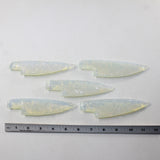 5 Opalite Ornamental Knife Blades  #6028