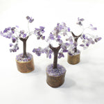 3 Small Amethyst Gemstone Chip Trees 3-4 Inch #3333 z