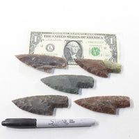 5 Small Stone Ornamental Knife Blades  #5331  Mountain Man Knife